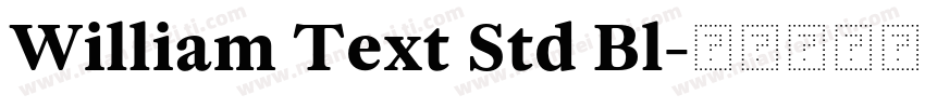 William Text Std Bl字体转换